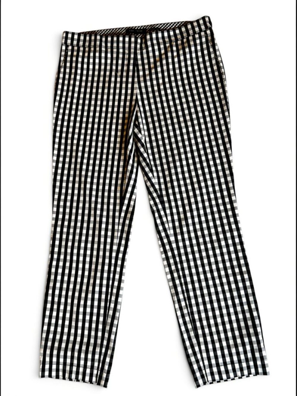Lafayette 148 New York Manhattan Gingham Check Ankle Pants Size 4